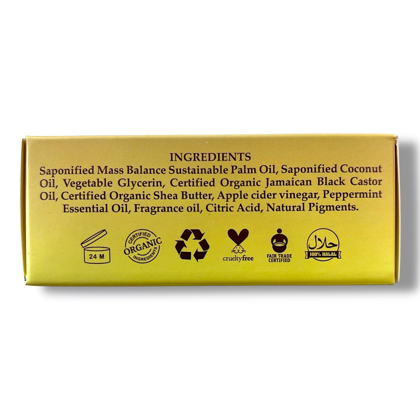 JAMAICAN BLACK CASTOR OIL SOAP With Shea Butter Peppermint & Apple Cider Vinegar - Pure Scents