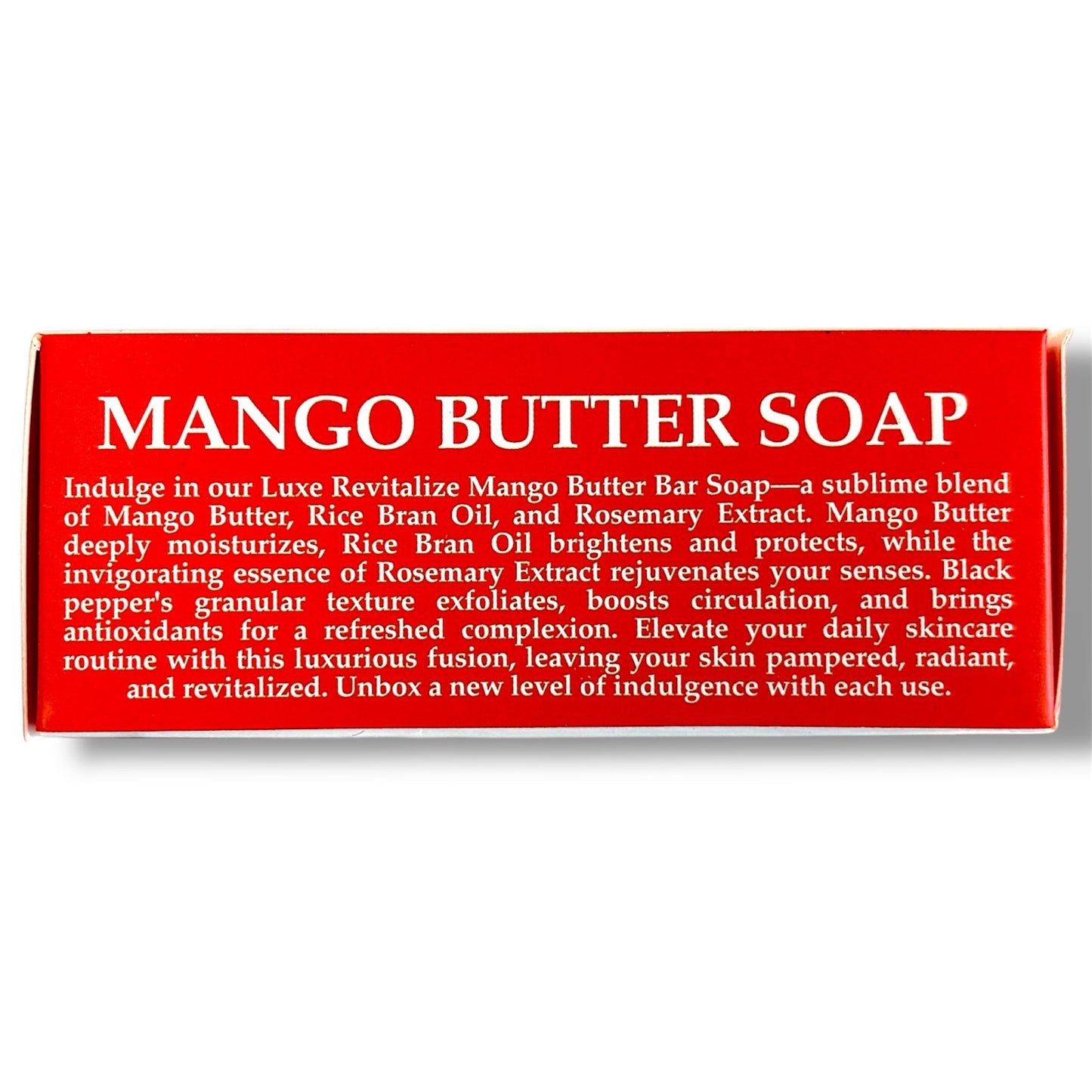 MANGO BUTTER SOAP With Rice Bran Oil & Black Pepper - Pure Scents
