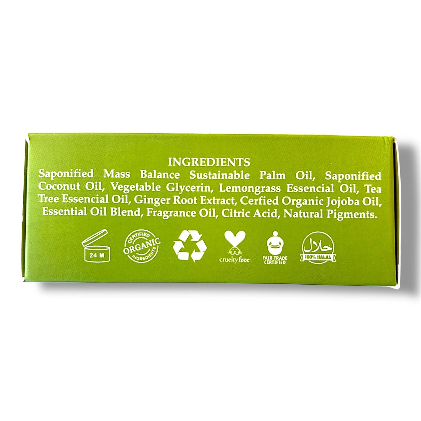 ORGANIC THAI LEMONGRASS SOAP With Tea Tree & Ginger Root - Pure Scents