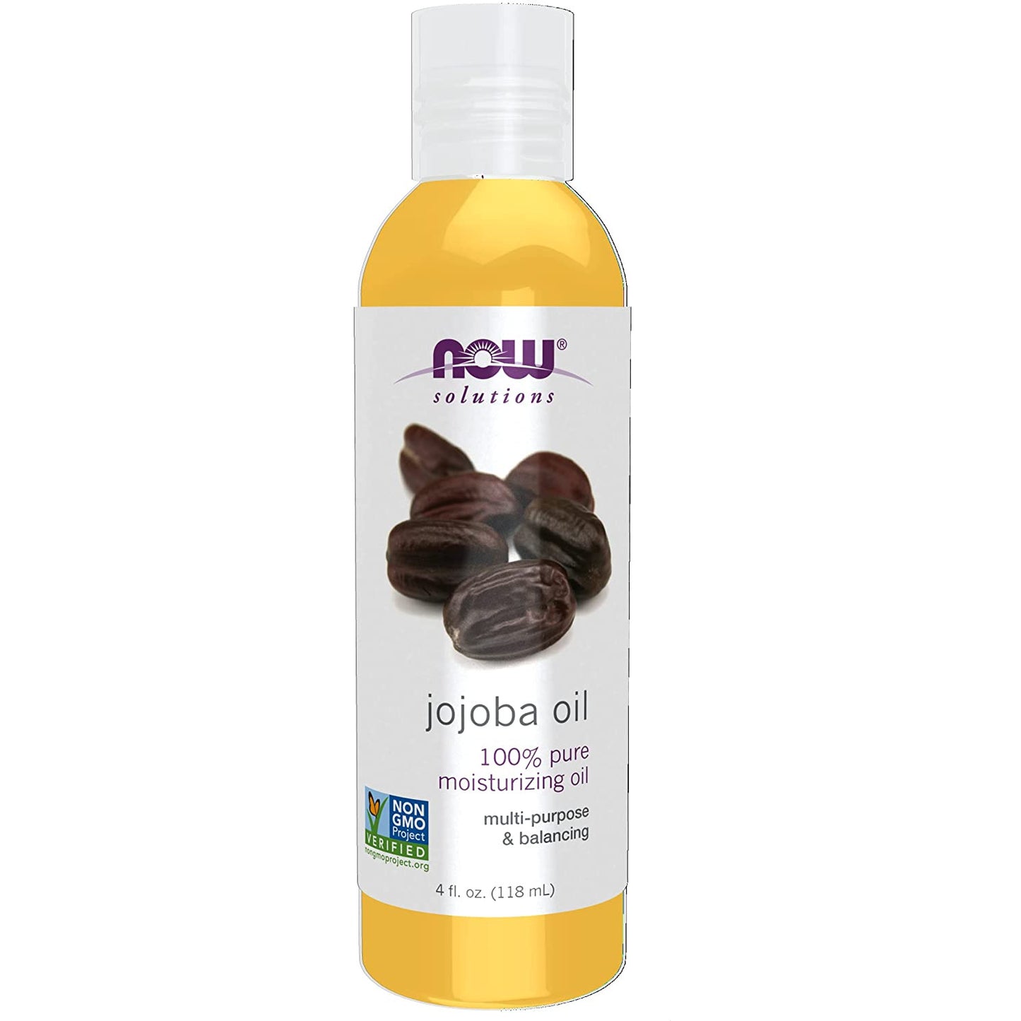 NOW Solutions, Jojoba Oil, 100% Pure Moisturizing, Multi-Purpose Oil for Face, Hair and Body, 16-Ounce