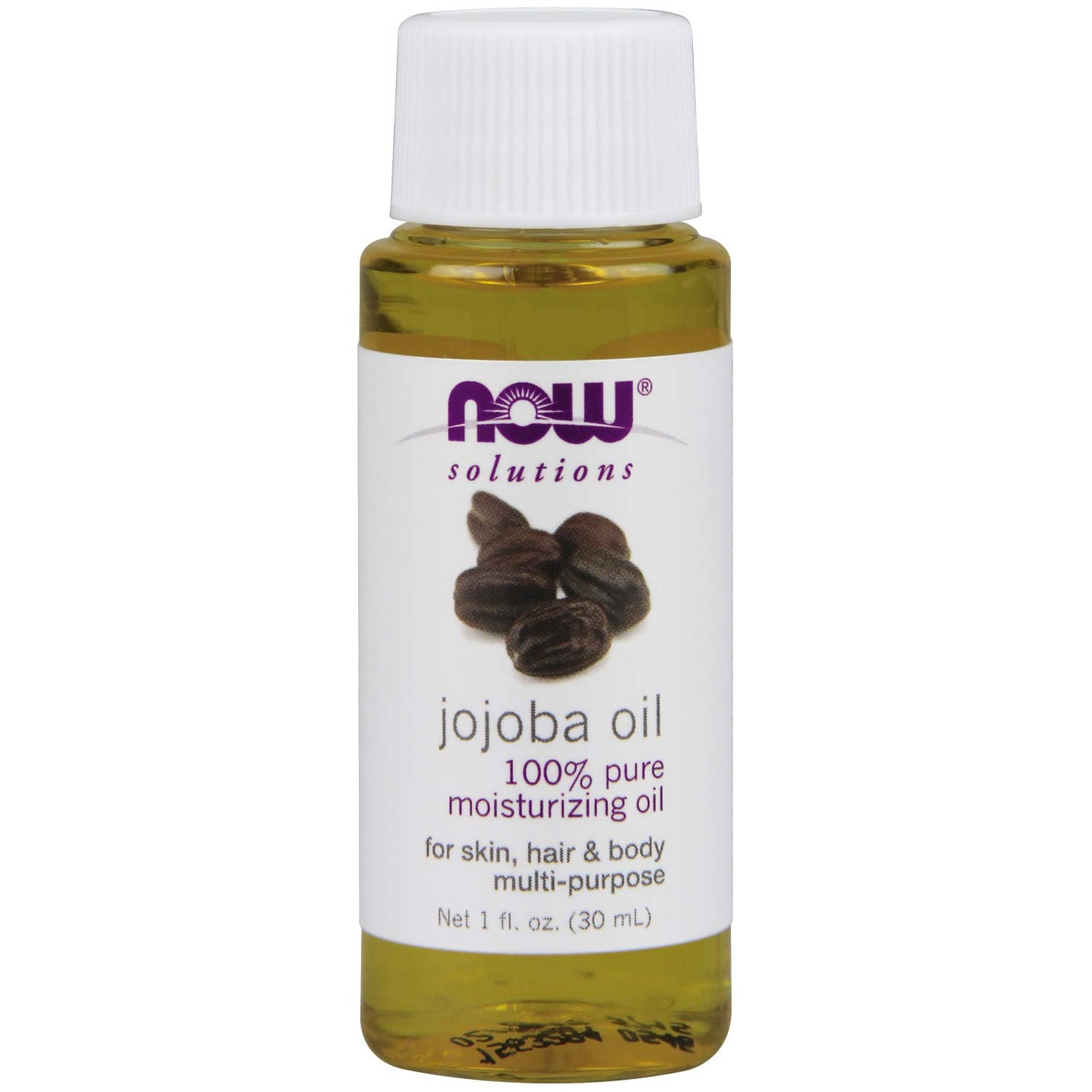 NOW Solutions, Jojoba Oil, 100% Pure Moisturizing, Multi-Purpose Oil for Face, Hair and Body, 16-Ounce