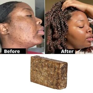 Raw African Black Soap Bars From Ghana