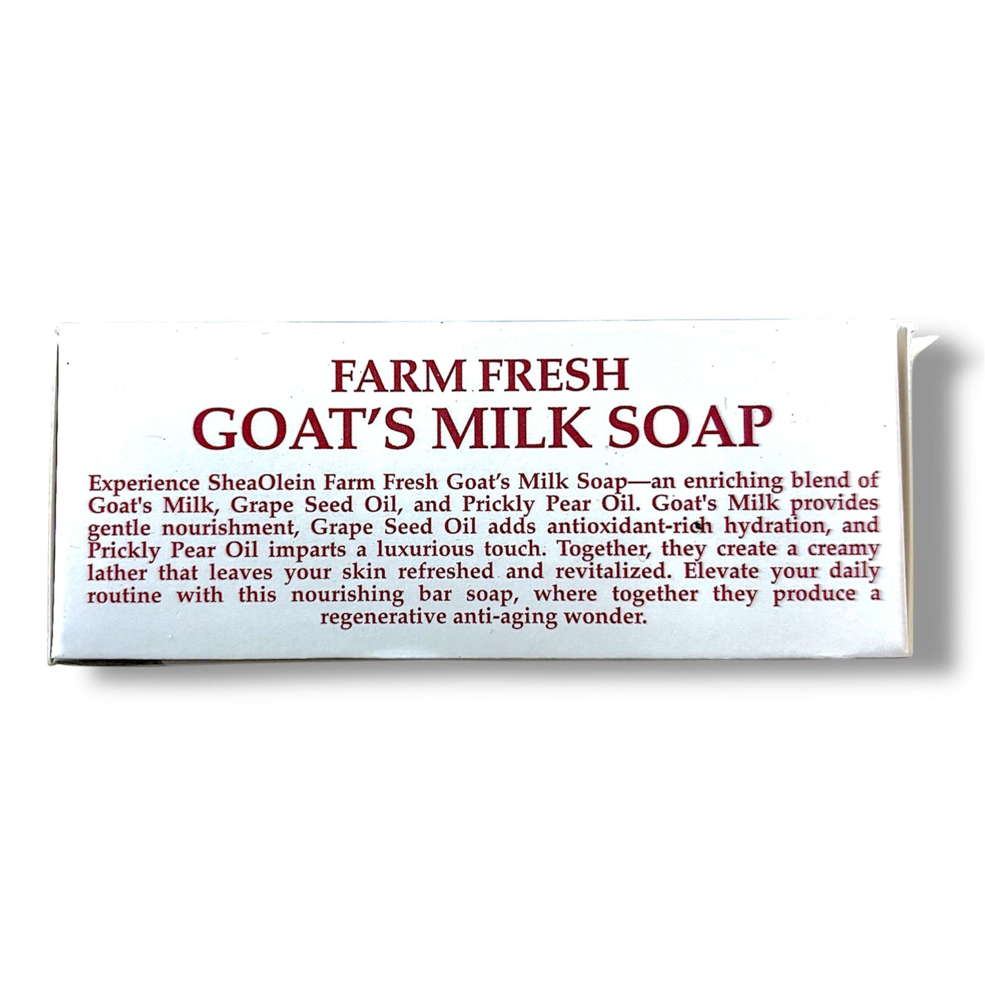 FARM FRESH GOAT'S MILK SOAP With Grape Seed & Prickly Pear Oil - Pure Scents