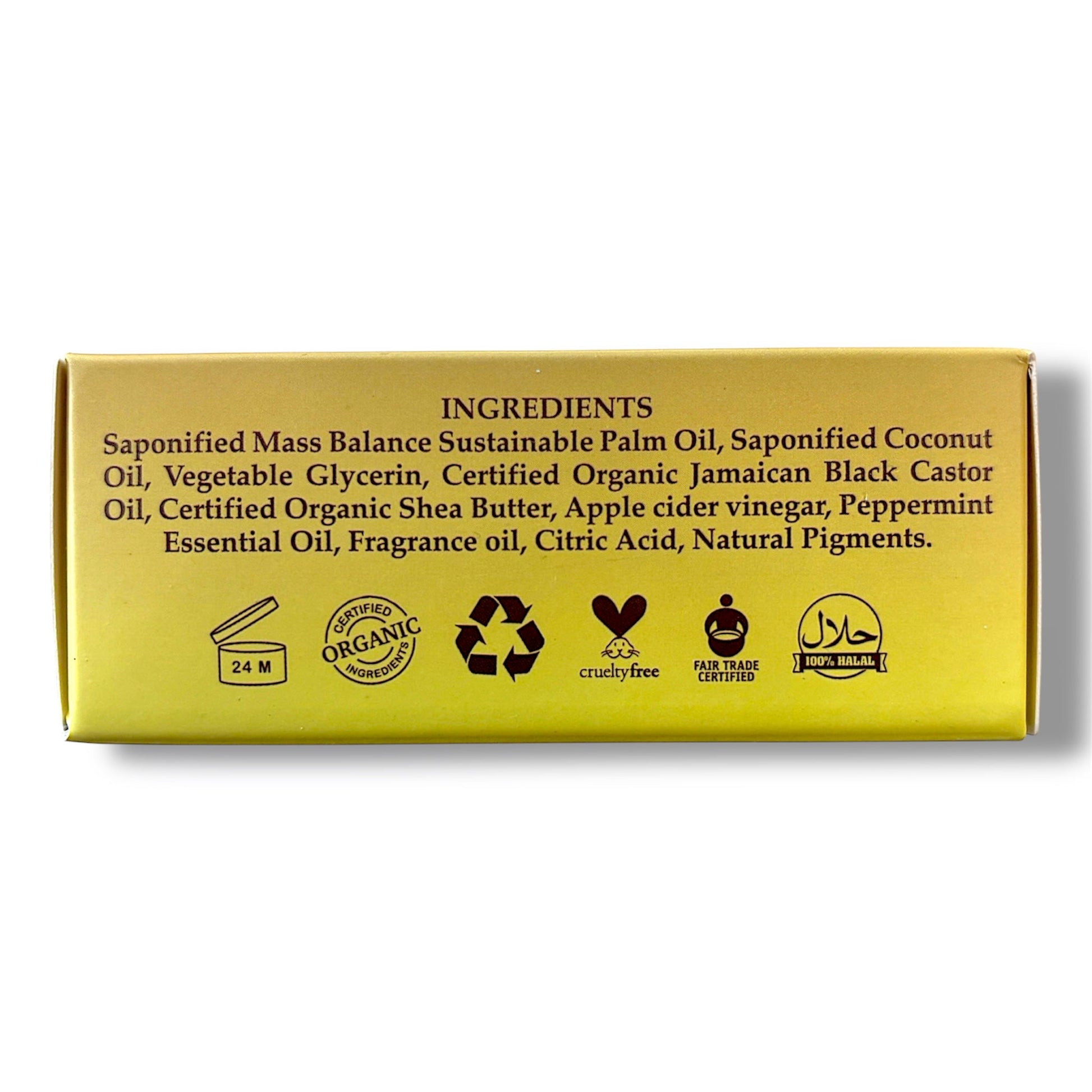 JAMAICAN BLACK CASTOR OIL SOAP With Shea Butter Peppermint & Apple Cider Vinegar - Pure Scents