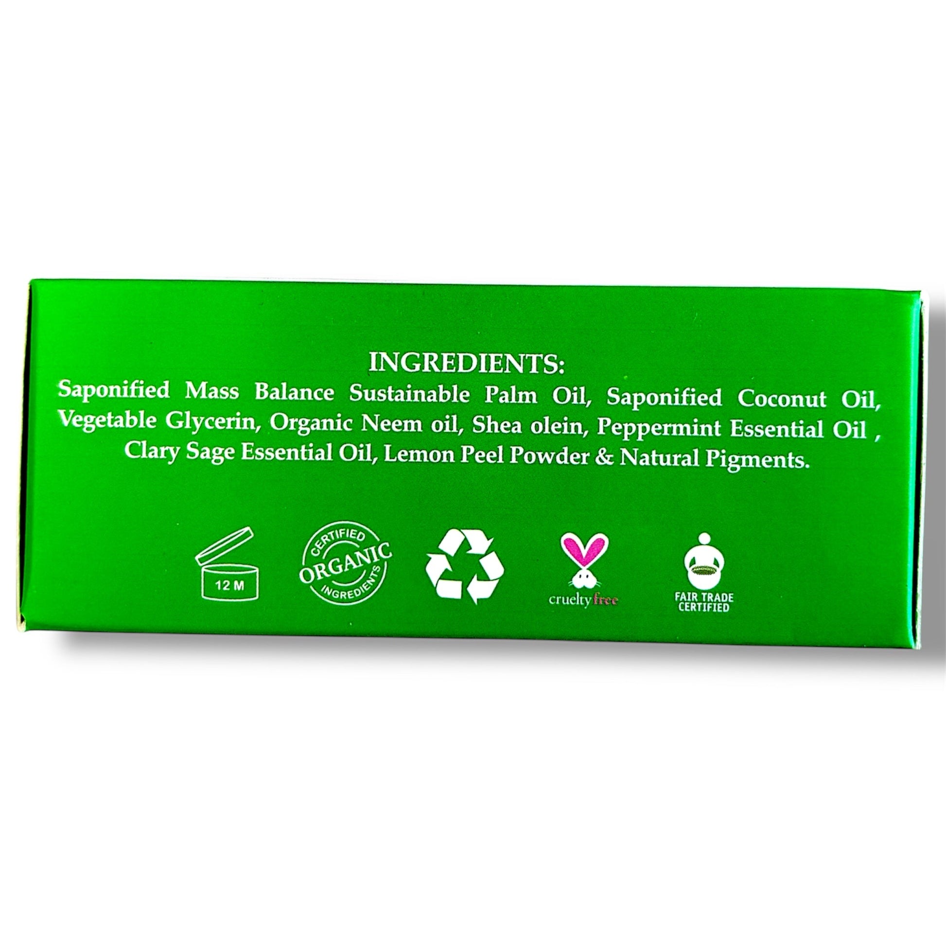 NEEM HERBAL SOAP With Peppermint Sage & Lemon Peel - Pure Scents