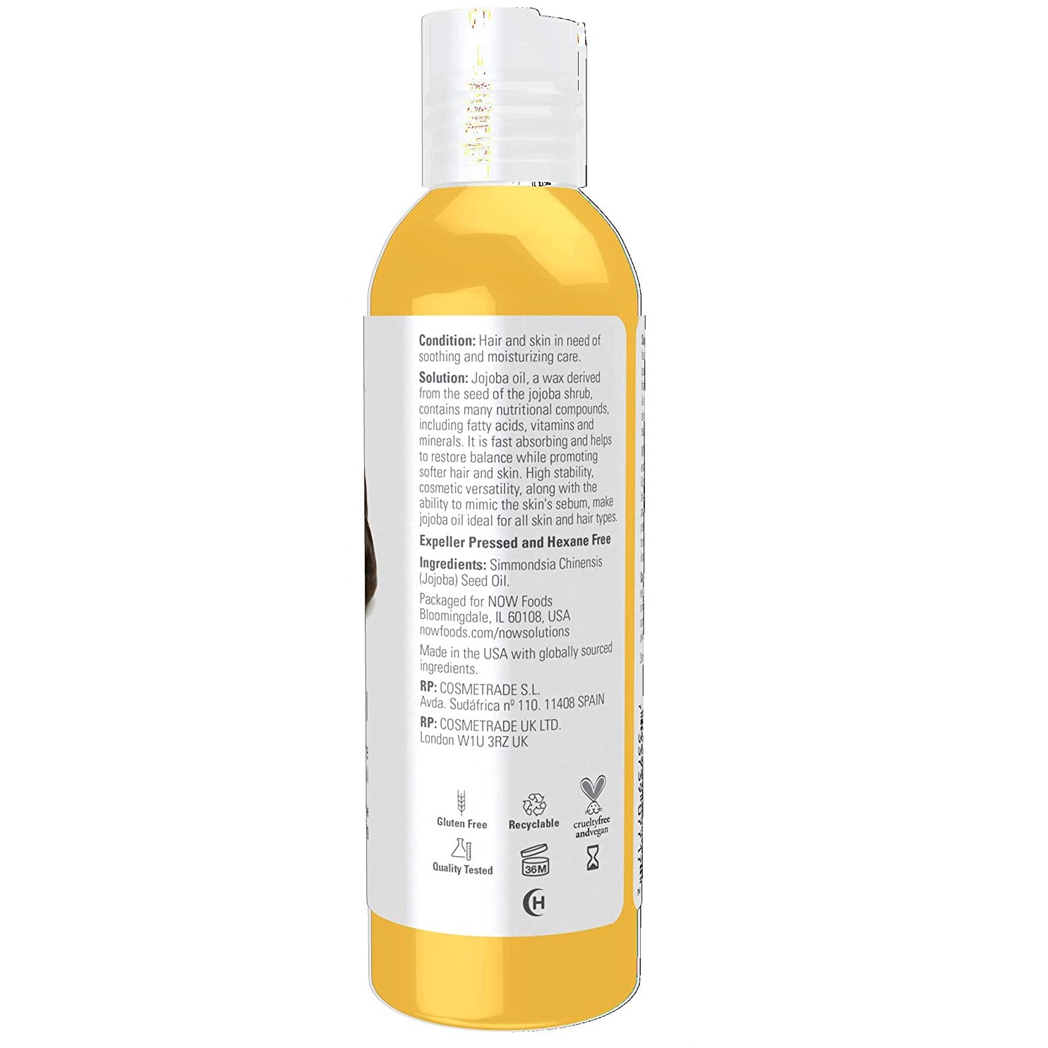 NOW Solutions, Jojoba Oil, 100% Pure Moisturizing, Multi - Purpose Oil for Face, Hair and Body, 16 - Ounce - Pure Scents