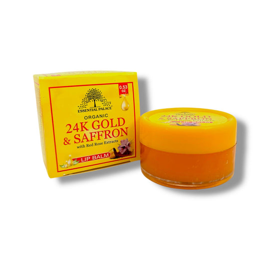 ORGANIC 24K GOLD & SAFFRON with Red Rose Extracts LIP BALM - Pure Scents