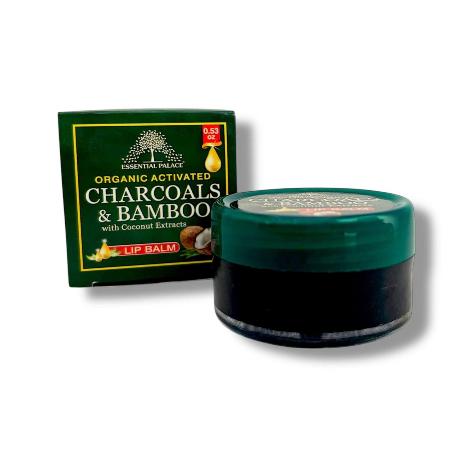 ORGANIC ACTIVATED CHARCOALS & BAMBOO with Coconut Extracts LIP BALM - Pure Scents