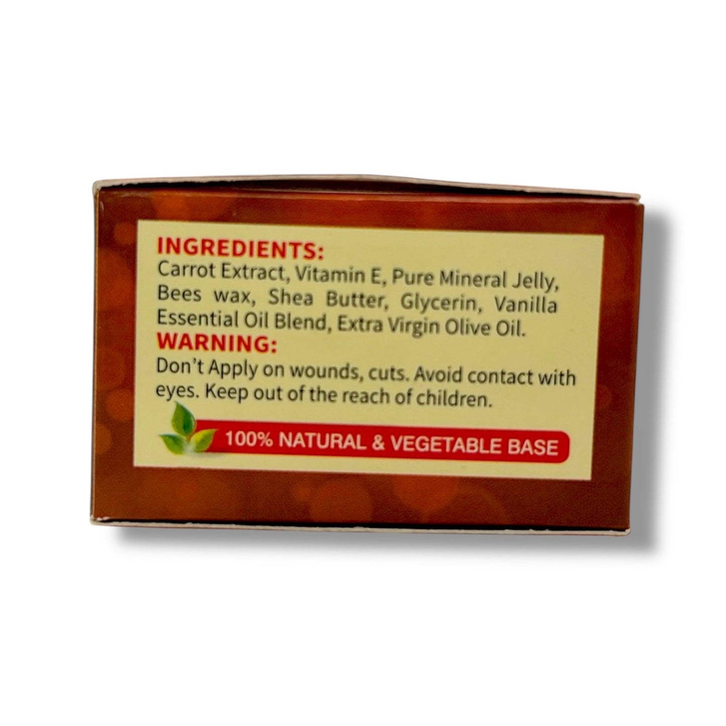 ORGANIC CARROT & VITAMIN E with Vanilla Extracts LIP BALM - Pure Scents