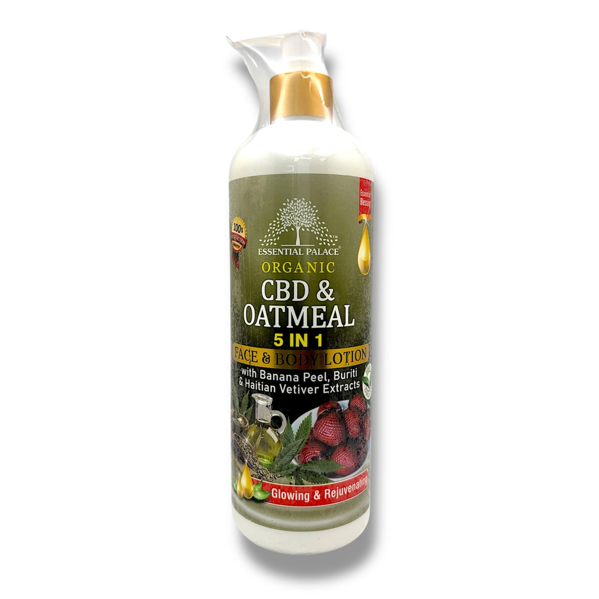 ORGANIC CBD & OATMEAL 5 IN 1 FACE & BODY LOTION with Banana Peel, Buriti &i Haitian Vetiver Extracts - Pure Scents
