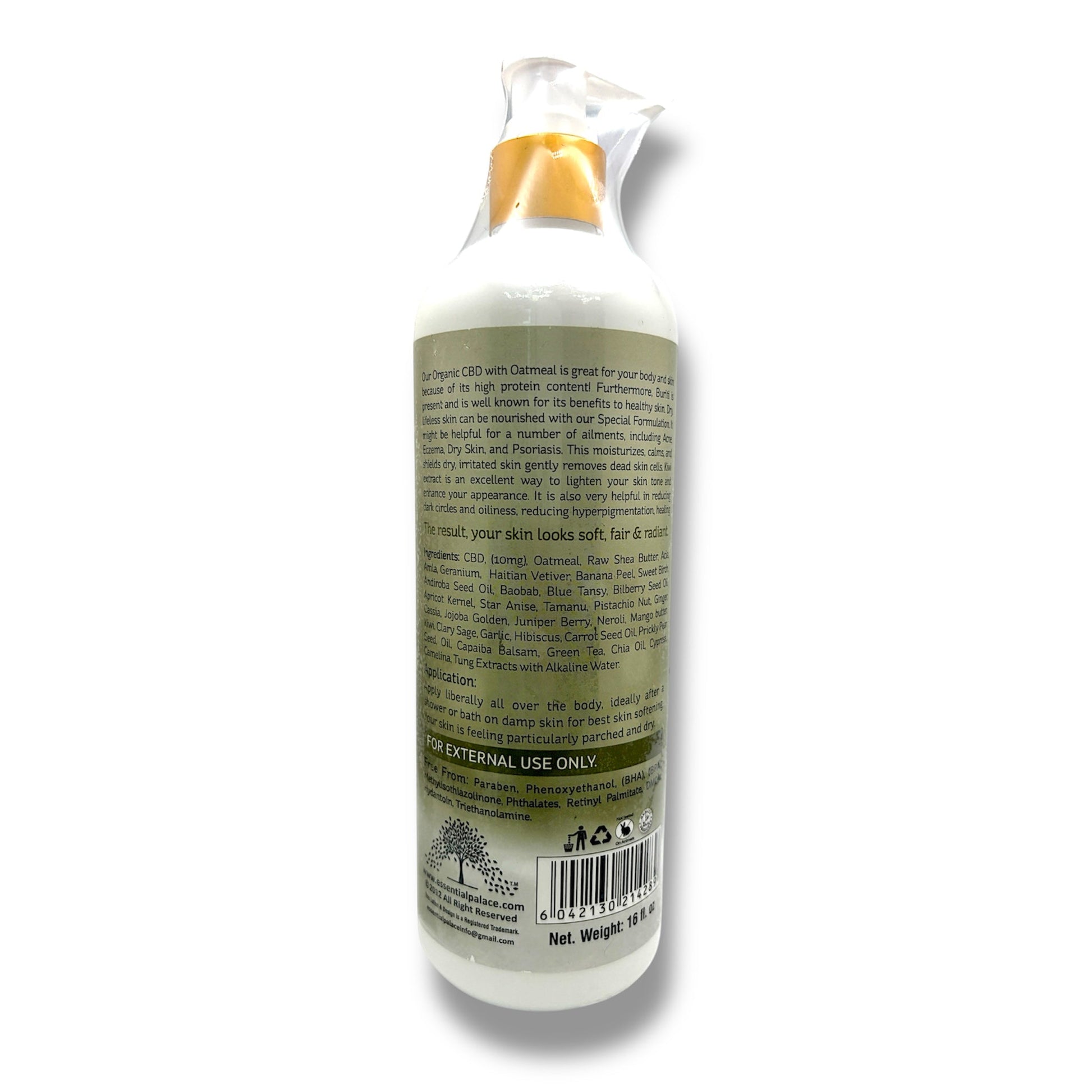 ORGANIC CBD & OATMEAL 5 IN 1 FACE & BODY LOTION with Banana Peel, Buriti &i Haitian Vetiver Extracts - Pure Scents