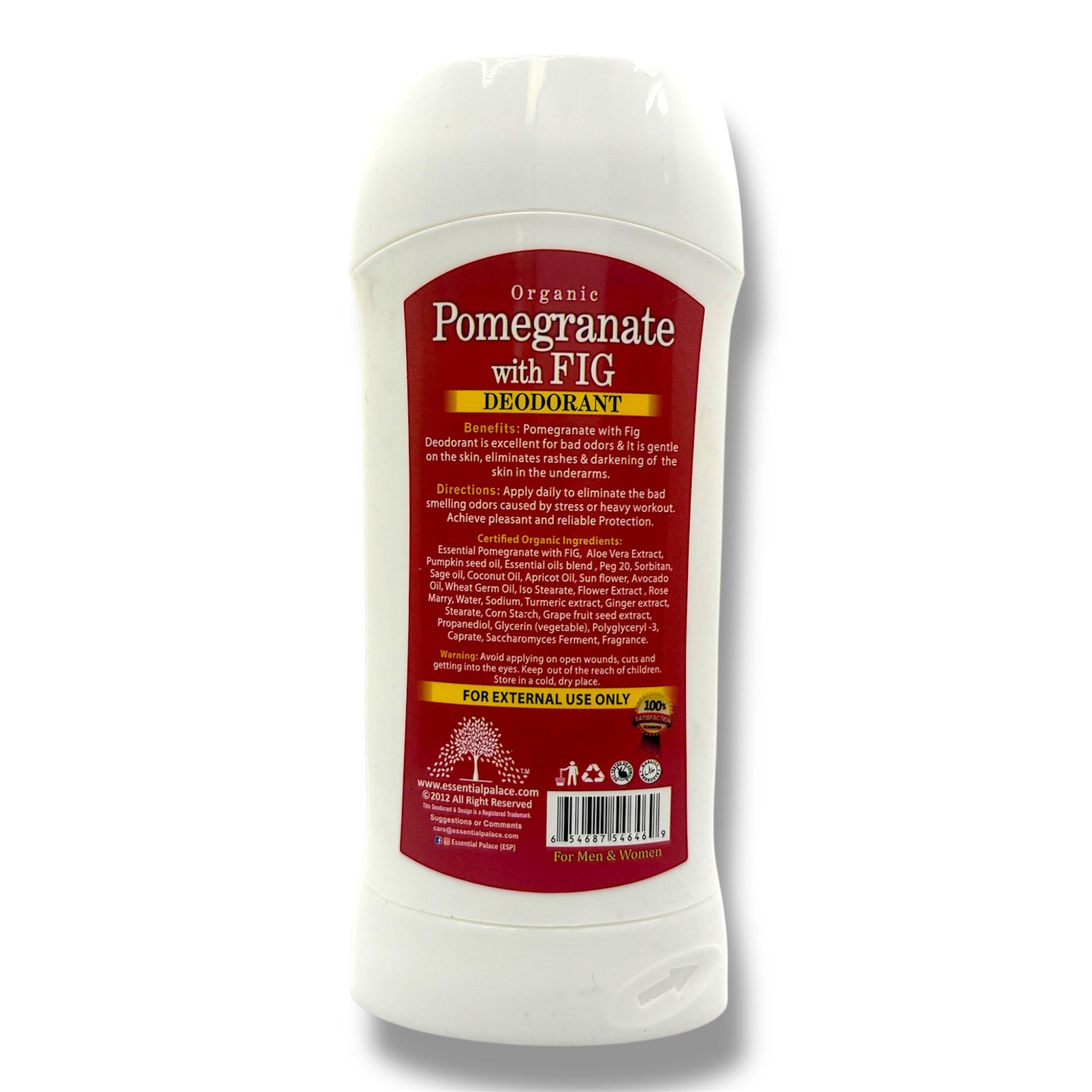 Organic Pomegranate with FIG DEODORANT - Pure Scents