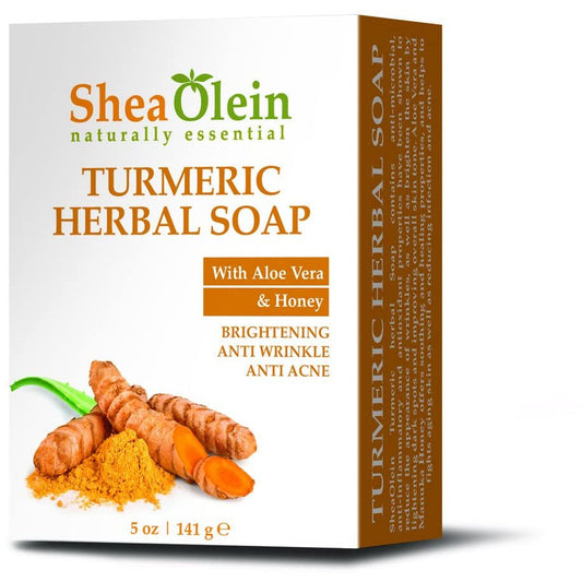Shea Olein SheaOlein - Turmeric Herbal Soap W/Aloe Vera & Honey 5 oz. (6 Bars) - Pure Scents